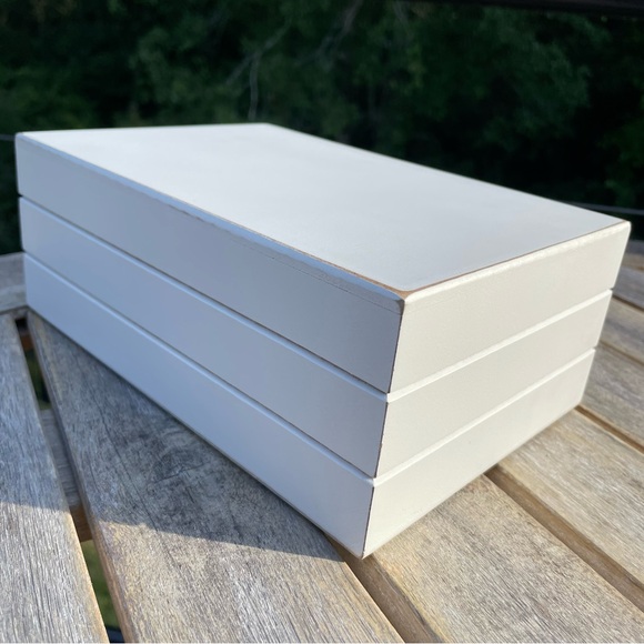 Rae Dunn Wooden Book Stack, Love Hope Faith - Picture 3 of 7